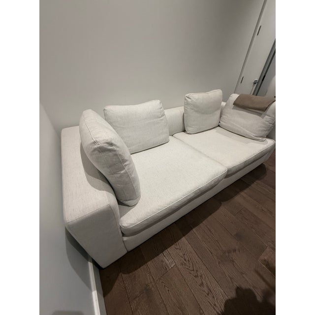 Modern West Elm 8 Ft Sofa - Excellent Condition For Sale - Image 3 of 4