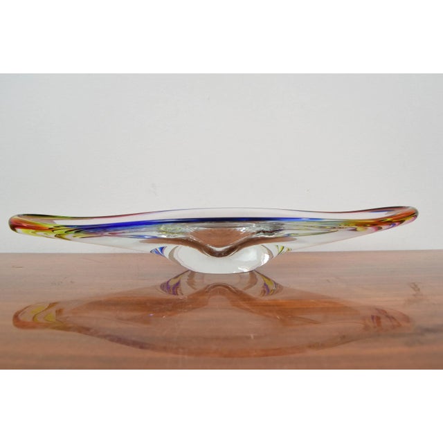 Made in Czechoslovakia Made of Art Glass Re-Polished Original Condition. Wear consistent with age and use.