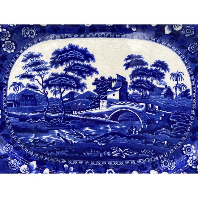 Antique English Copeland Spode's Tower Blue and White