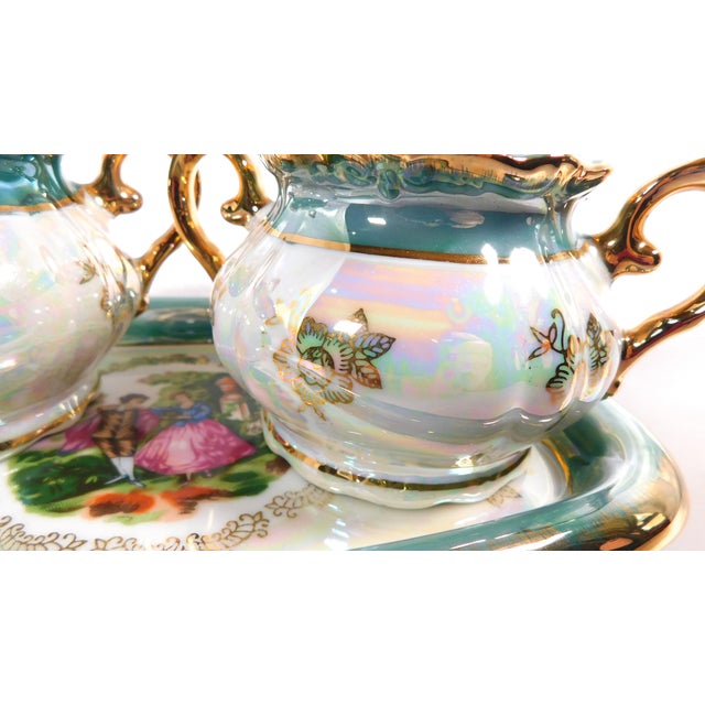 1960s Royal Japan Serving Tray With Two Covered Sugar Bowls For Sale In San Francisco - Image 6 of 9