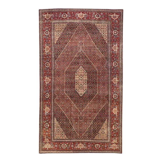 1900 - 1909 Antique Contemporary Mansion Size 11' X 20' Persian Haji Jalili Style Tabriz Rug For Sale