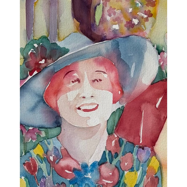 American 1980s Sandra Jones Campbell Watercolor Painting For Sale - Image 3 of 8
