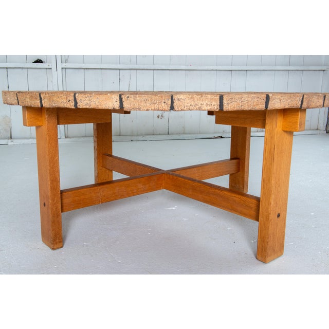 Mid-Century Modern Danish Mid-Century Modern Round Coffee Table, Teak & Ceramic, 1970s For Sale - Image 3 of 13