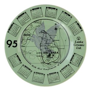 Vintage Calendar Plate from Lanka, 1990s