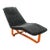 Mid Century Danish Modern Lounge Chair Chaise Black Suede Ap Denmark Recliner MCM For Sale