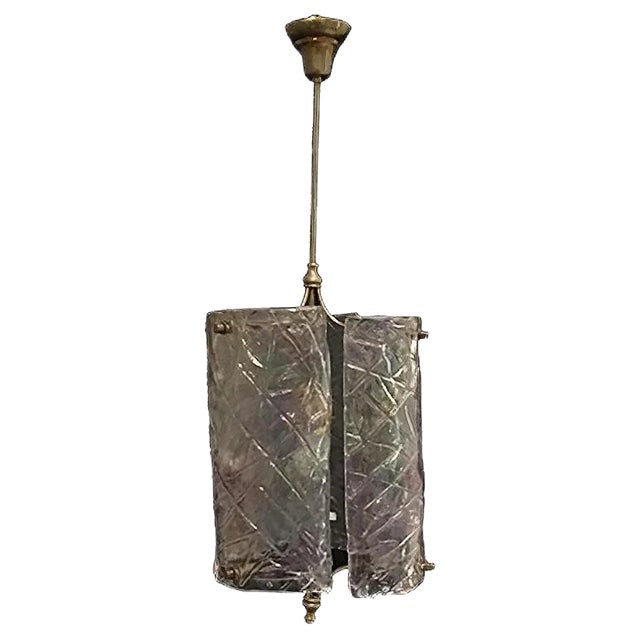 Vintage Murano Glass Ceiling Lamp from Mazzega For Sale