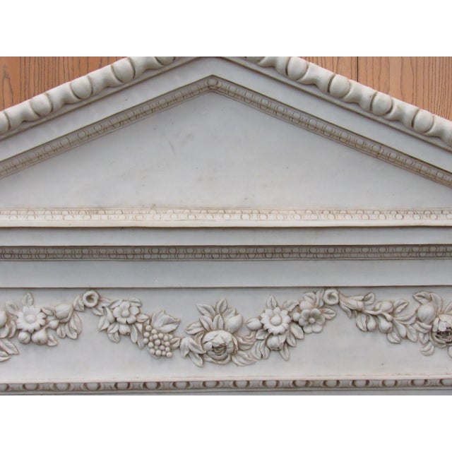 Neoclassical Vintage Neoclassical Architectural Wall Panel With Figural Relief & Floral Garlands For Sale - Image 3 of 3