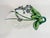 1960s Vintage Italian Majolica Style Ceramic Violet Flower and Leaf Dish For Sale - Image 5 of 11