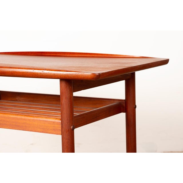 Teak Model PJ 107 Coffee Table with 2 Levels by Grete Jalk for Poul Jeppesen, 1960s For Sale - Image 3 of 16