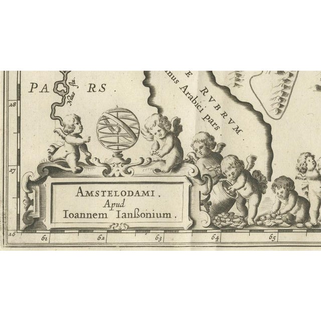 Copper Antique Biblical Map of the Holy Land, 1650 For Sale - Image 8 of 11