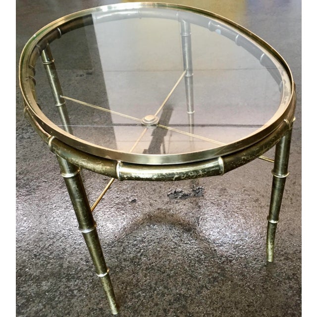 Mastercraft Faux Bamboo Petite Coffee Table For Sale - Image 11 of 13