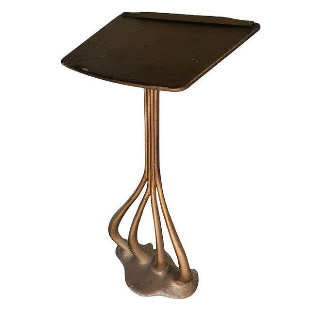 Art Deco French Art Nouveau Cast Aluminum Music Book Stands in Gaudi Style, Set of 7 For Sale - Image 3 of 6