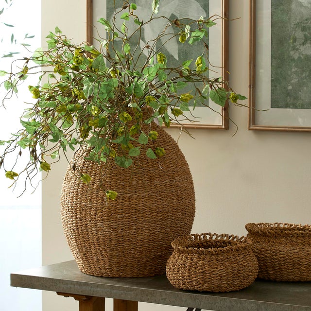 Seagrass is supple, not stiff. Naturally beautiful in color and texture. This teardrop vase is the perfect vessel for your...