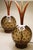 1960s 1960s Matched Pair XL Tiki Modern Pineapple Sculpture Glass Globe Walnut Table Lamps Witco For Sale - Image 5 of 10
