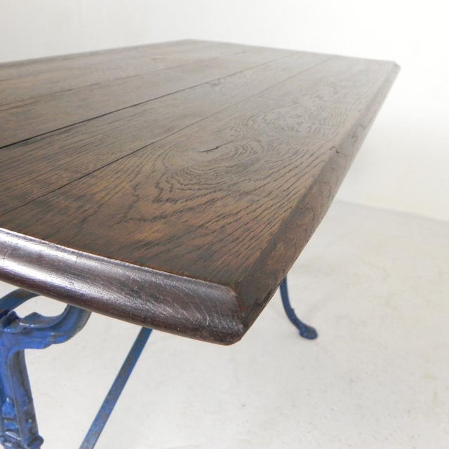 Bistro Table with Oak Top, 1930s For Sale - Image 15 of 18
