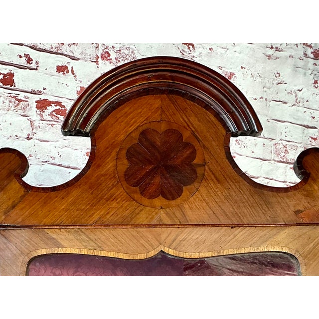 18th Century Italian Inlaid Walnut Two-Part Corner Cupboard For Sale - Image 10 of 13