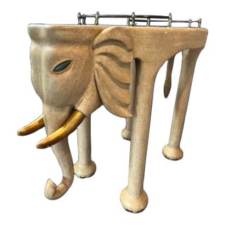 Late 20th Century Marge Carson Elephant Bar Cart [Unsigned] For Sale