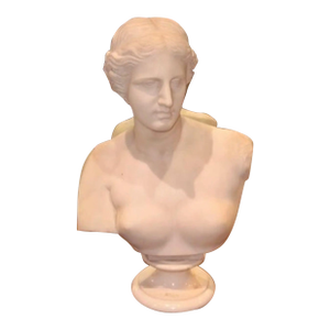 19th Century French Carved Bust of Diana