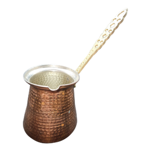 Turkish Traditional Handmade Stove Top Copper Coffee Pot,Greek Ibrik Cezve