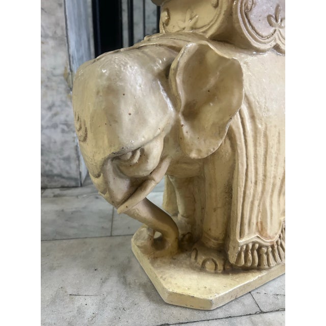 Hollywood Regency Hollywood Regency Elephant Pedestal For Sale - Image 3 of 12