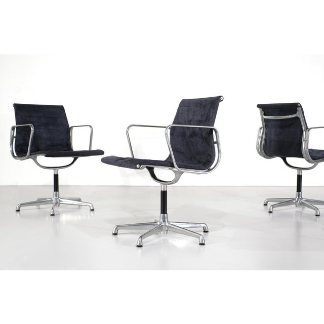 Blue EA 103 Chairs by Charles Ray Eames for ICF, 1990s, Set of 4 For Sale - Image 8 of 16