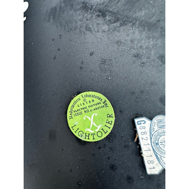 1970s Mid-Century Modern Lightolier 9 Light Chrome Ceiling Fixture For Sale - Image 5 of 5