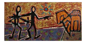 Enrique Kico Govantes, untitled, Two Personages, 1989