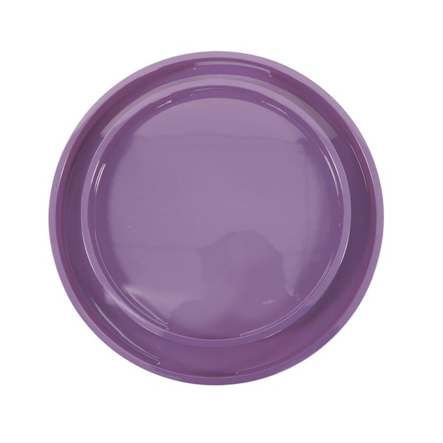 2020s Saint Tropez Round Tray Set of 2 - Cherry For Sale - Image 5 of 10