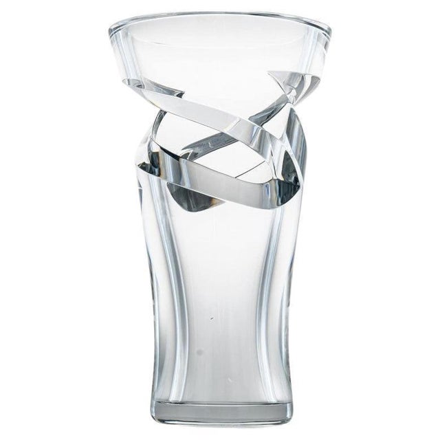 Clear Crystal Vase from Baccarat, France, 1970 For Sale - Image 9 of 9