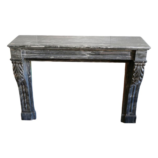 Frame Fireplace in Gray Marble from Befos For Sale