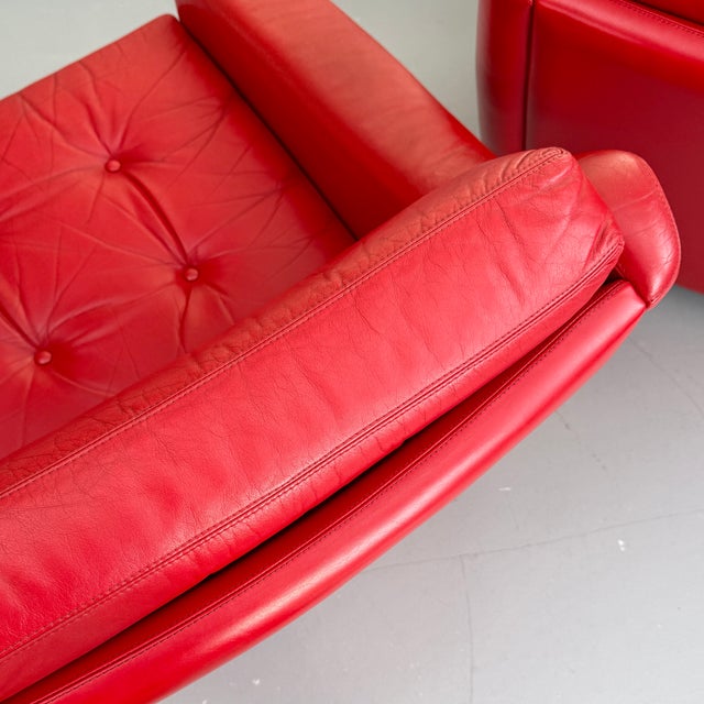 Mid-Century Leather Armchairs, 1970s, Set of 2 For Sale - Image 9 of 11