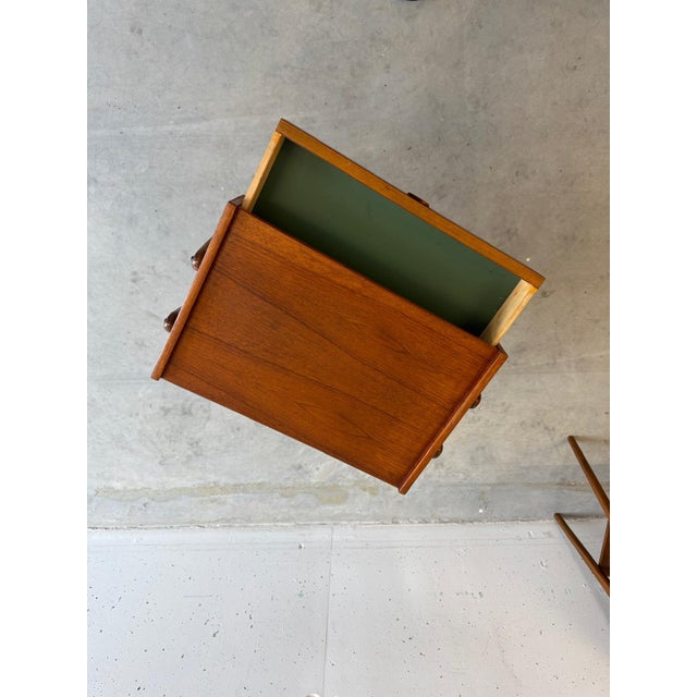 Mid-Century Teak Bedside Table from AB Carlström For Sale - Image 6 of 7