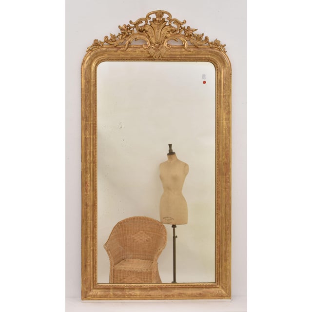 Antique Rectangular Wall Mirror, 1800s For Sale - Image 4 of 11