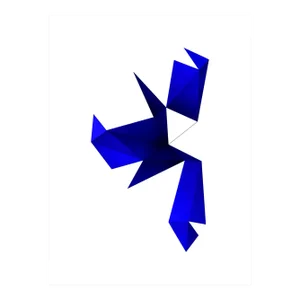 Contemporary Abstract Photographic C-Print on Canson Platine Fibre Rag "Universals Foldouts 07022012 - Blue" by Anne Senstad