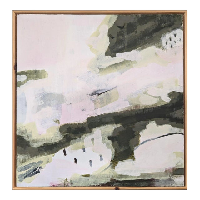 Contemporary 'Catching Hold' Original Mini Abstract Acrylic Painting, Framed For Sale