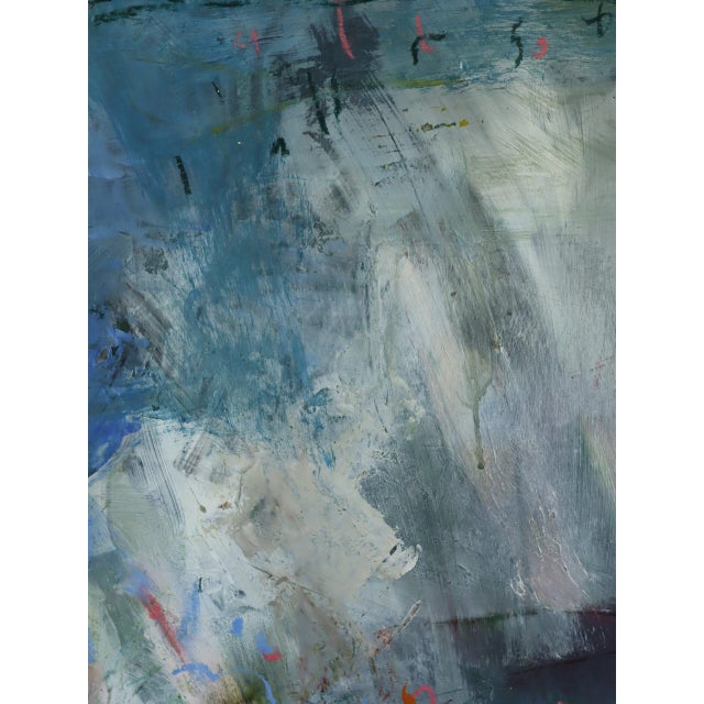 Contemporary 'Coastal Path' Original Abstract Landscape Oil Painting by British Artist Ian Mood, Framed For Sale - Image 9 of 12