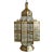 Moroccan Vintage Brass & Etched Glass Pendant Light For Sale - Image 4 of 12