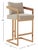 Contemporary Taraji Bar Stool - Almond For Sale - Image 3 of 6