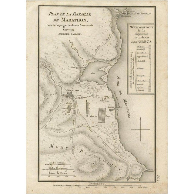 Antique Plan of the Battle of Marathon from Ambroise Tardieu, 1825 For Sale - Image 12 of 12