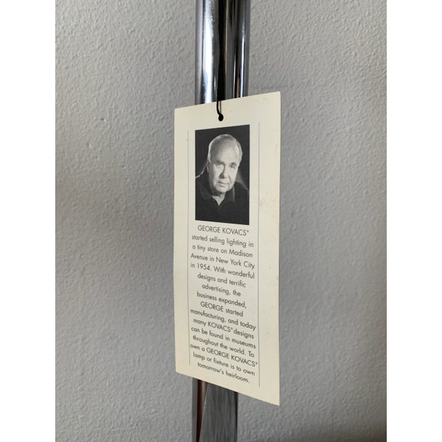 Early 21st Century George Kovacs Chrome Eyeball Table Lamp With Marble Base For Sale - Image 12 of 13