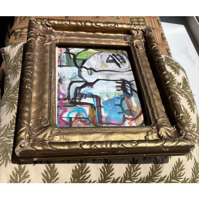 Wood Contemporary Craig Greene Original Painting “When I’m With You” in Antique French Frame For Sale - Image 7 of 11