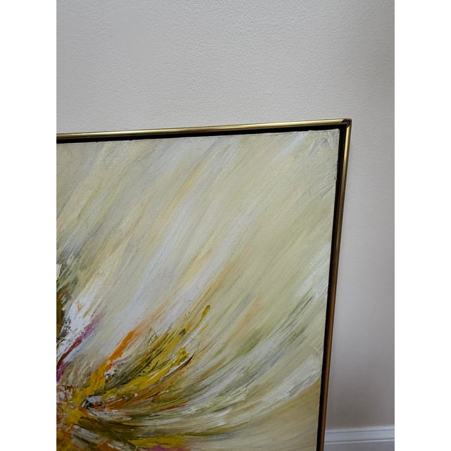 Mid-Century Abstract Oil Painting Canvas Rita L. Frost For Sale - Image 9 of 14
