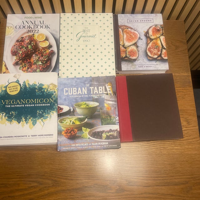 Curated Culinary Decorative Book Stack – Chef’s Kitchen Library, Set of 6 For Sale In Nantucket - Image 6 of 6