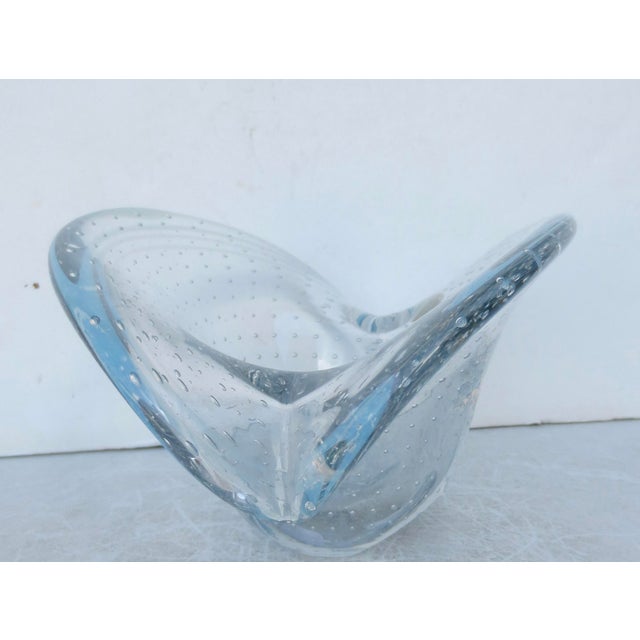 Modern Murano Controlled Bubble Glass Bowl For Sale - Image 3 of 11