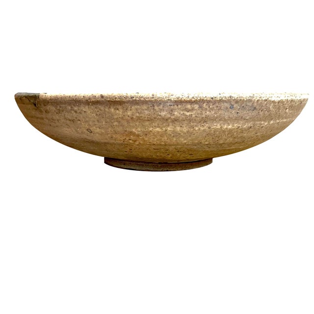 Abstract Wave 20" Stoneware Centerpiece Bowl - 1980's by Ken Edwards - Montana For Sale - Image 4 of 9
