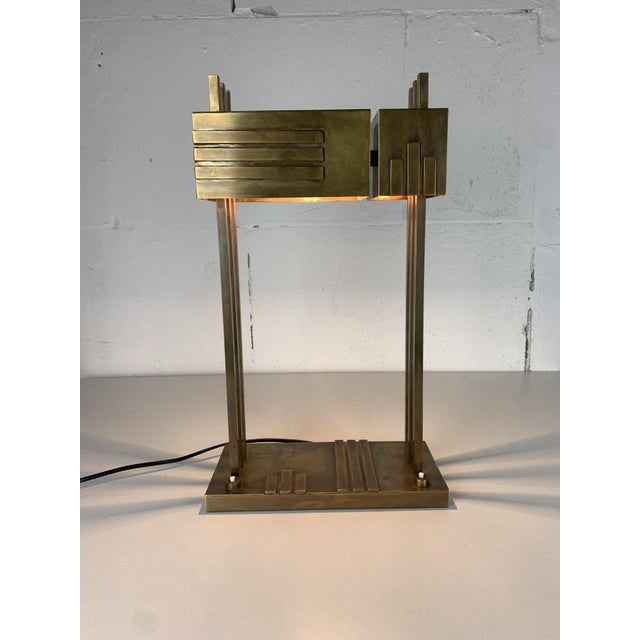 1980s Bauhaus Art Deco Brass Lamp by Marcel Breuer, 1980s For Sale - Image 5 of 17