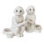 Pair of Chelsea House White Porcelain Capuchin Monkey Bookends or Decorative Objects For Sale