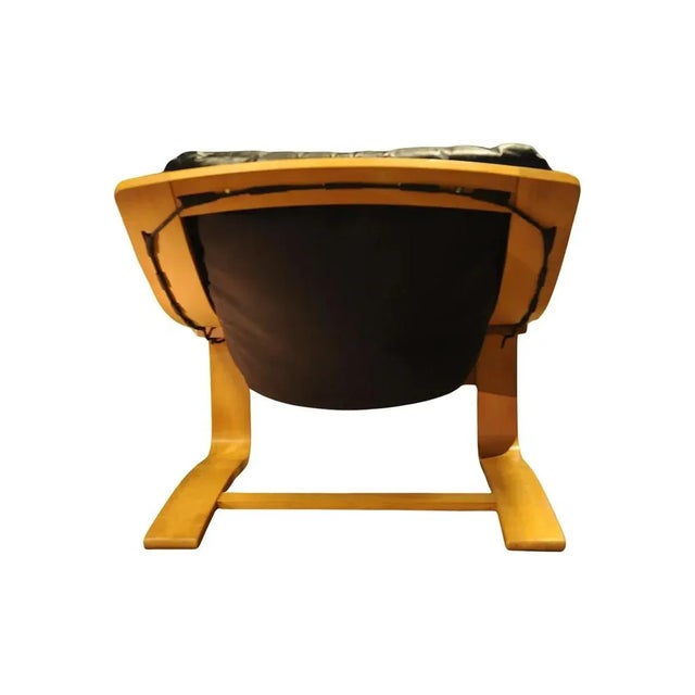 1970s Bentwood Cantilever Chair by Åke Fribytter in Black Leather Kroken for Nelo Sweden For Sale - Image 5 of 7