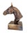 Metal 1970s Antique Brass Finish Metal Hand Carved Horse Head Bust Sculpture For Sale - Image 7 of 10