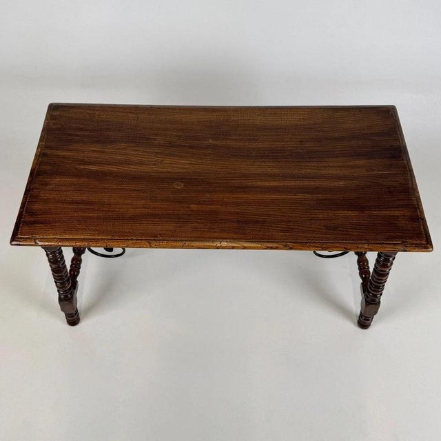 Antique Early 20th Century English Bobbin-Turned Oak Coffee Table For Sale - Image 9 of 10
